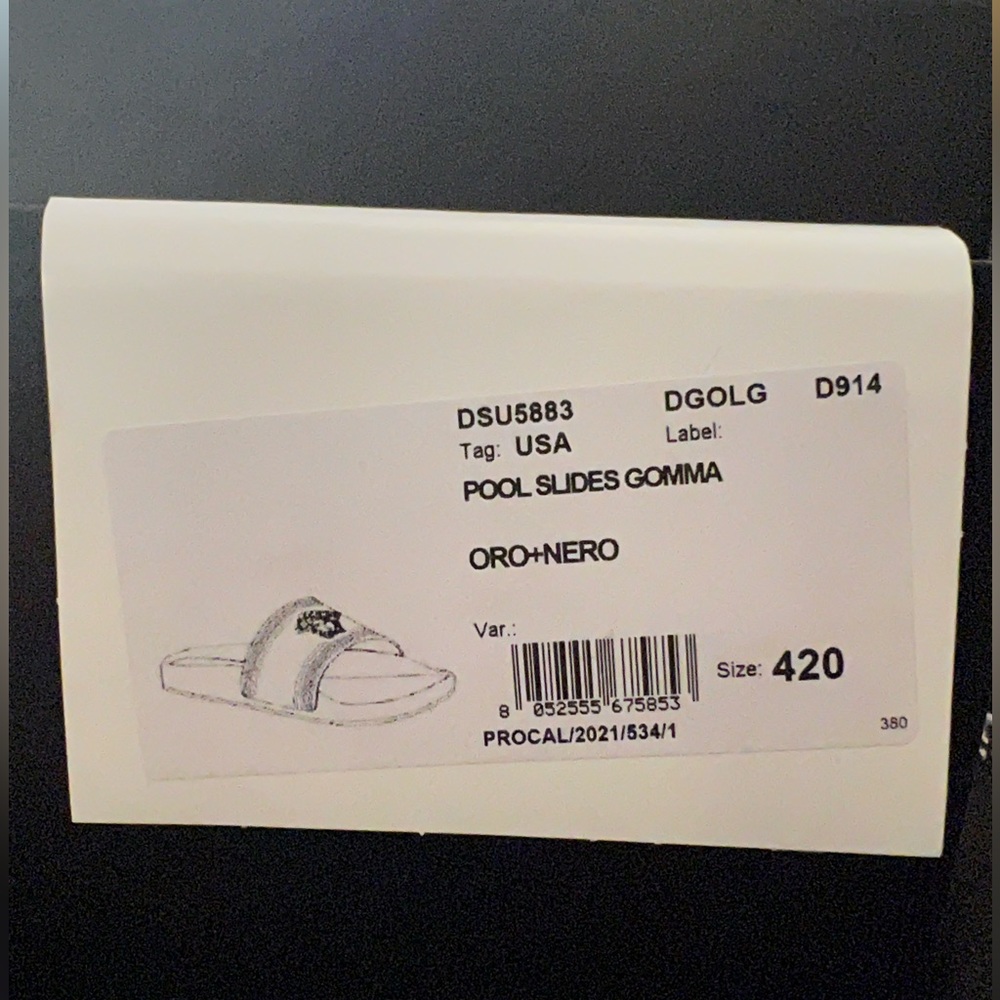 NIB Versace Medusa Metallic Pool Slide Sandals (42) - Picture 2 of 8